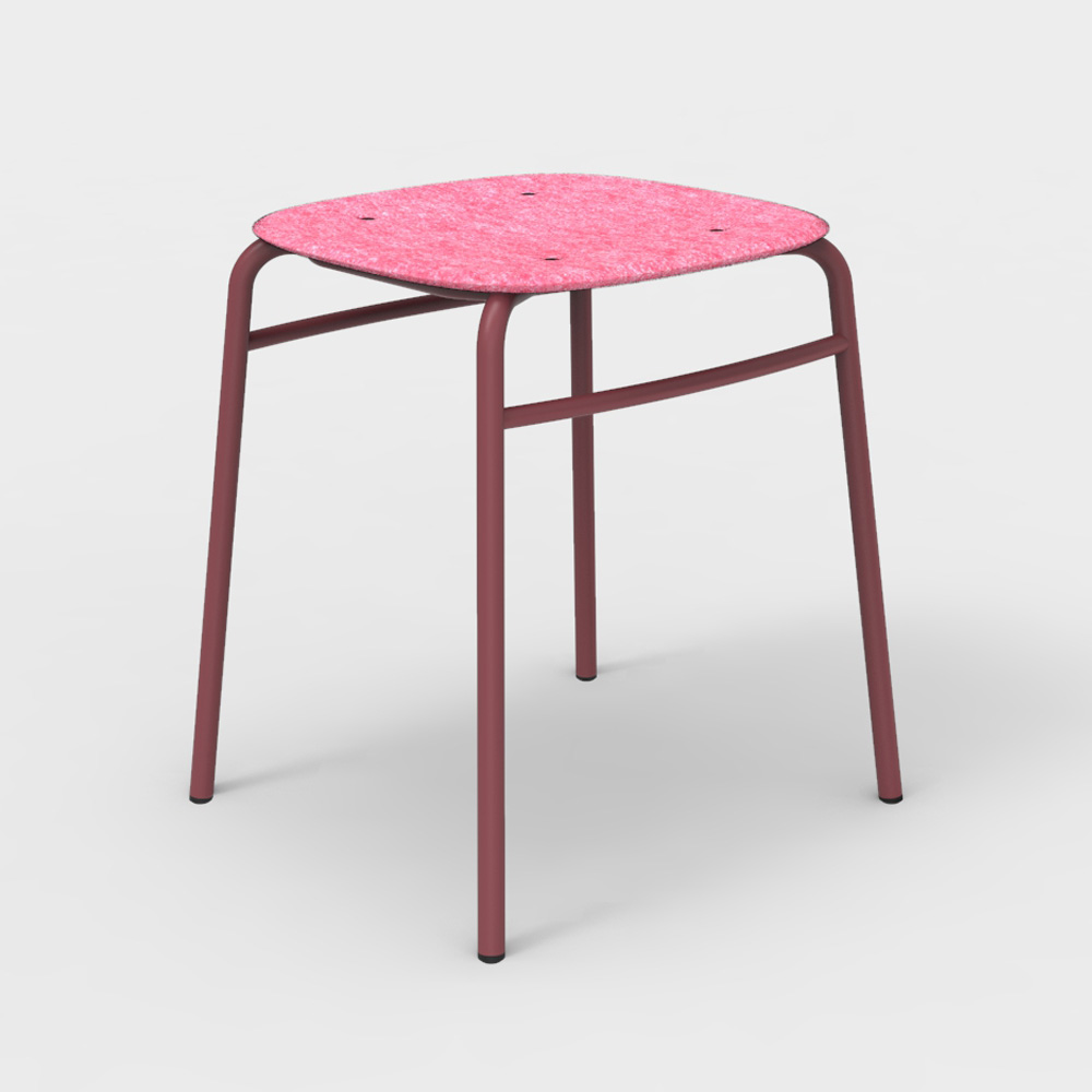 DeVorm_Twist_PET_Felt_Stack_Stool_Pink_matala_jakkara_pinottava_01 - Edella