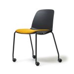 Diemme_Kire_luentotuoli_muovituoli_osaverhoiltu_putkijalat_pyörillä_01 - Edella