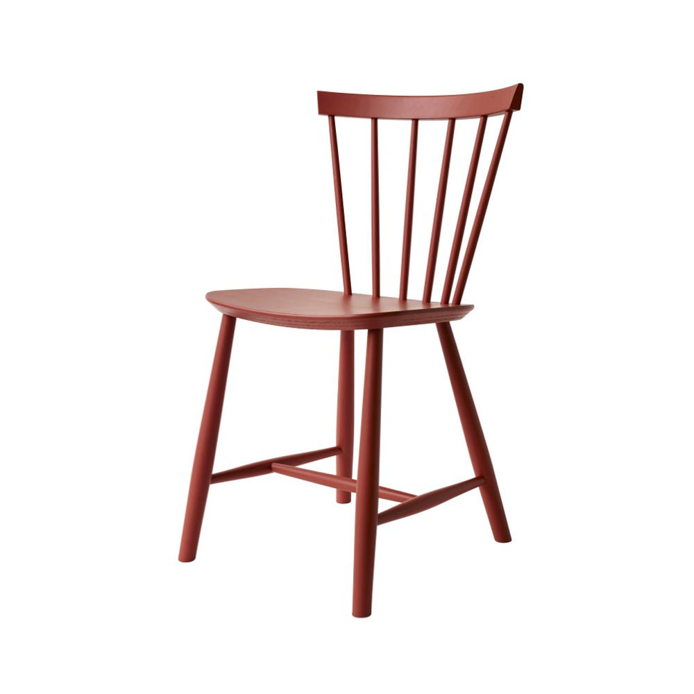 FDB_Möbler_J46_Coral_red_punainen_Pyökki_pinnatuoli_puutuoli_01 - Edella