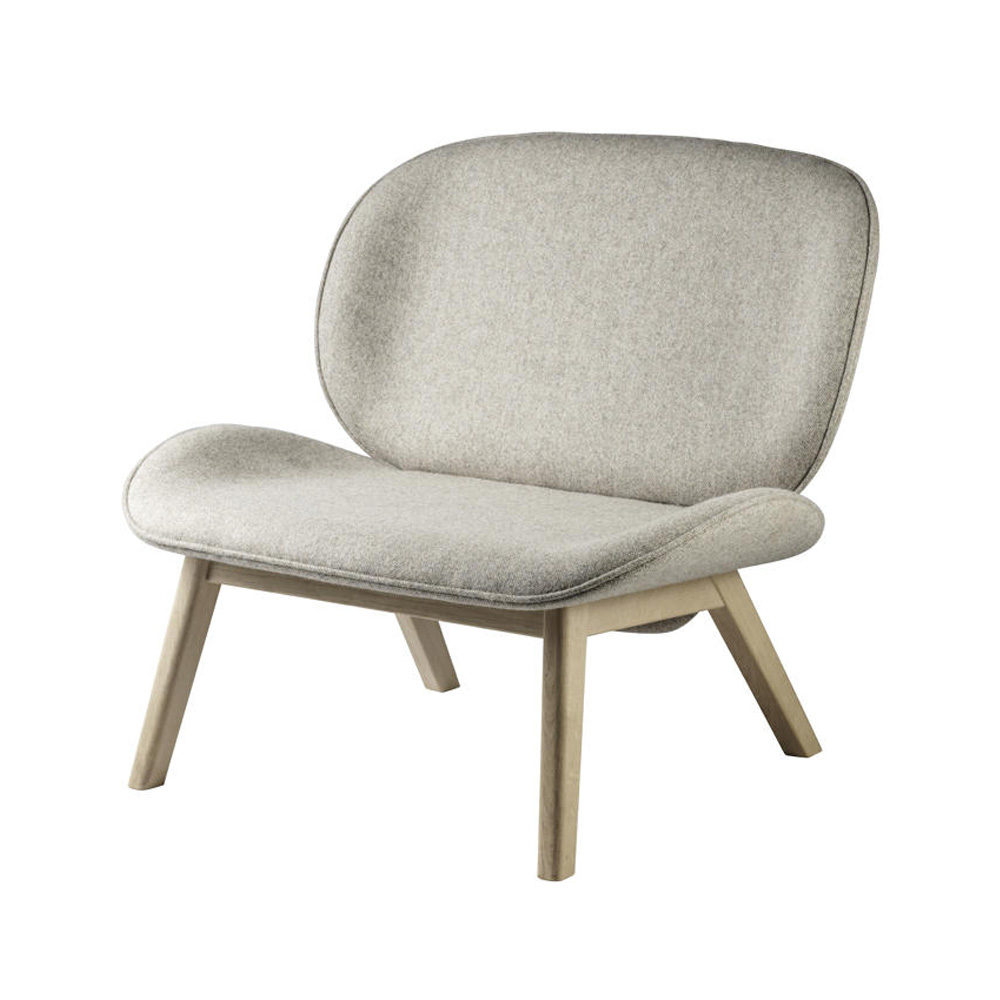 FDB_Möbler_L32_Suru_nojatuoli_Wales_(DAW)_Dark_beige_mottle_tammi_01 - Edella