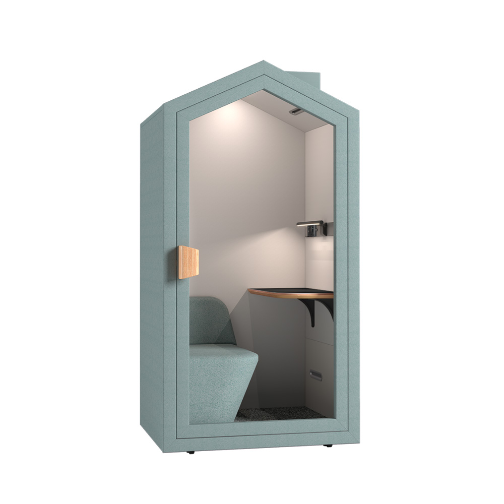 SELECTed_Cottage_POD_työskentelykoppi_vetäytymistila_hiljainen_tila_istuimella_Olive_oliivi_03 - Edella