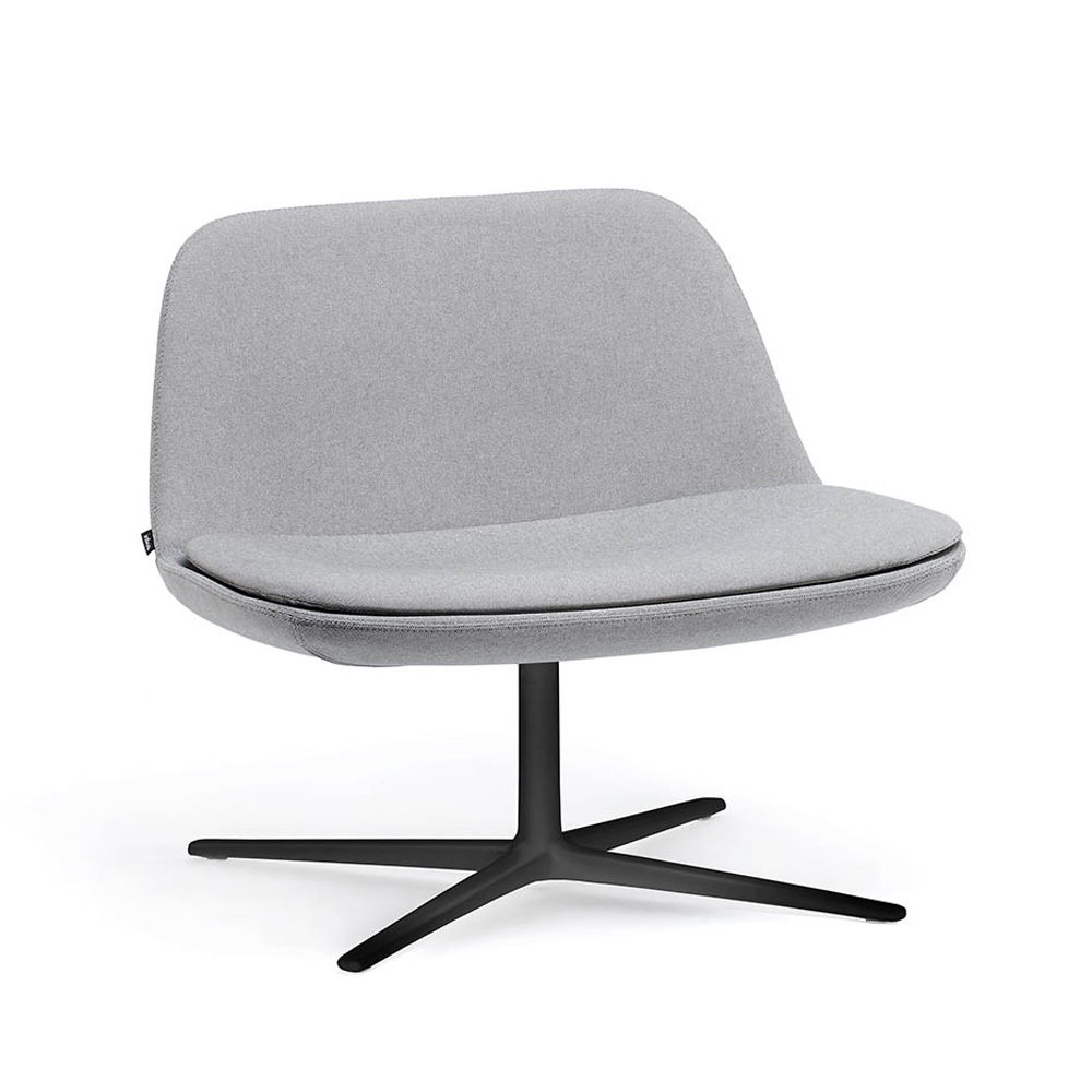 Infiniti_Pure_Loop_Lounge_verhoiltu_pyörivä_nojatuoli_loungetuoli_ristikkojalka_01 - Edella
