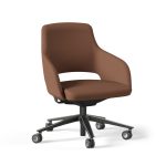 Narbutas_Sandie_matala_neuvottelutuoli_ristikkojalka_verhoiltu_01 - Edella