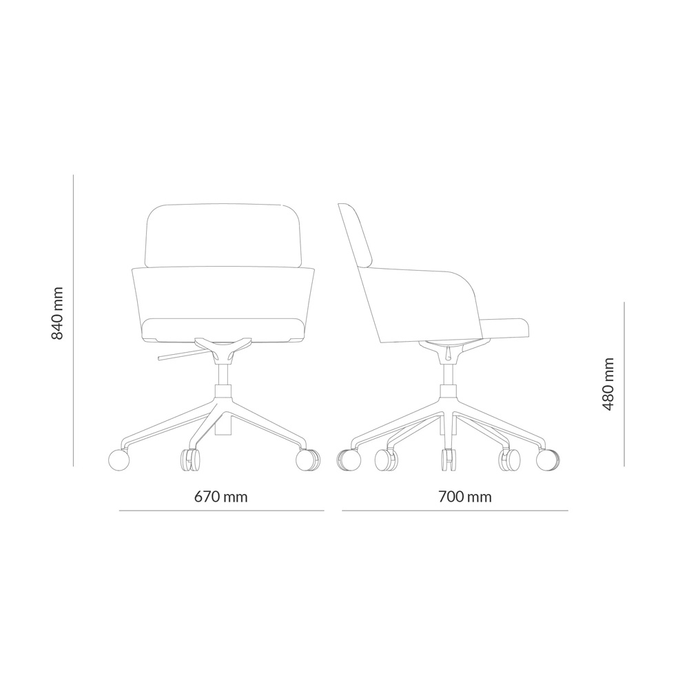 Capdell_Concord_523WDR_neuvottelutuoli_kokoustuoli_ristikkojalka_pyörät_05 - Edella