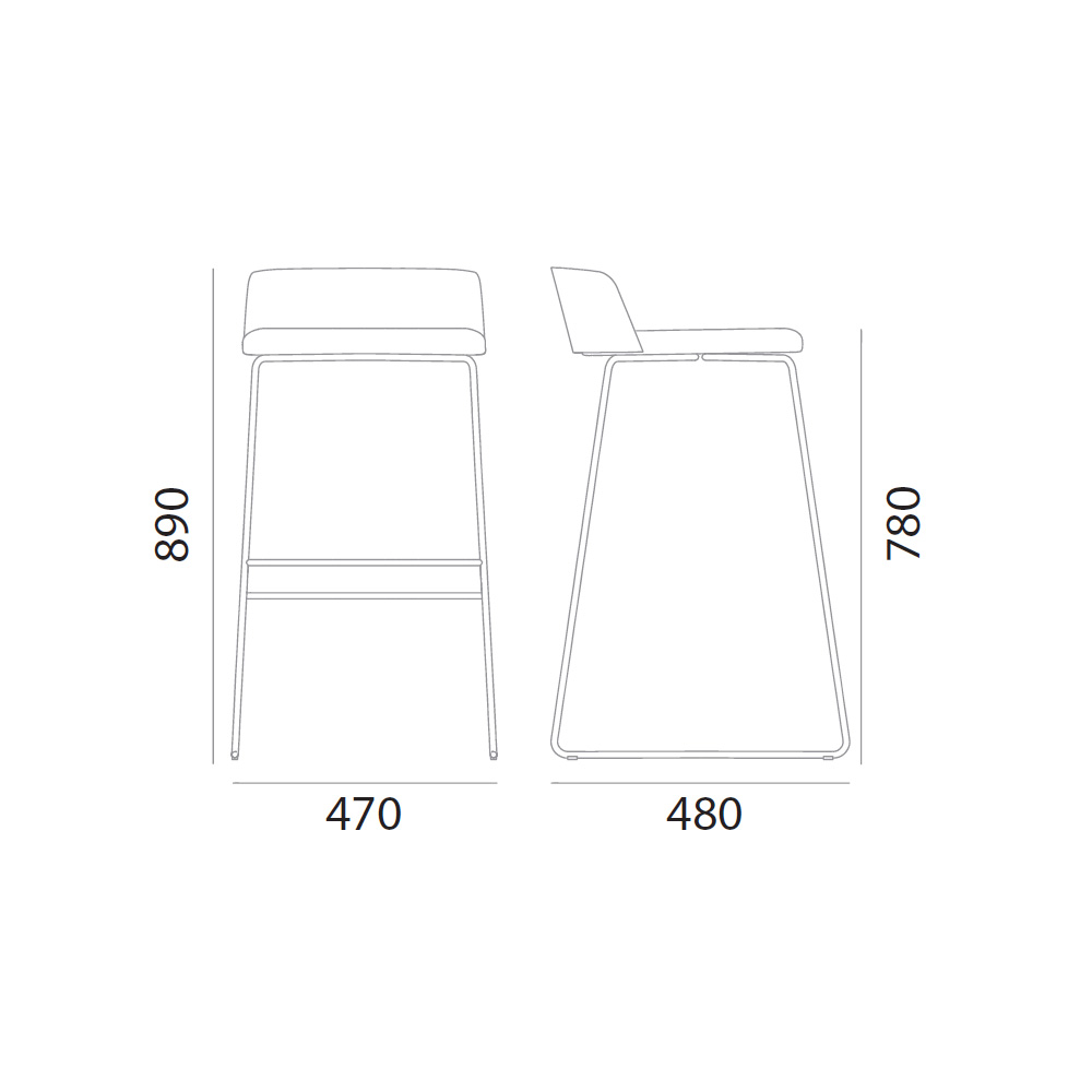 Capdell_Concord_529V_baarituoli_korkea_tuoli_kelkkajalat_05 - Edella