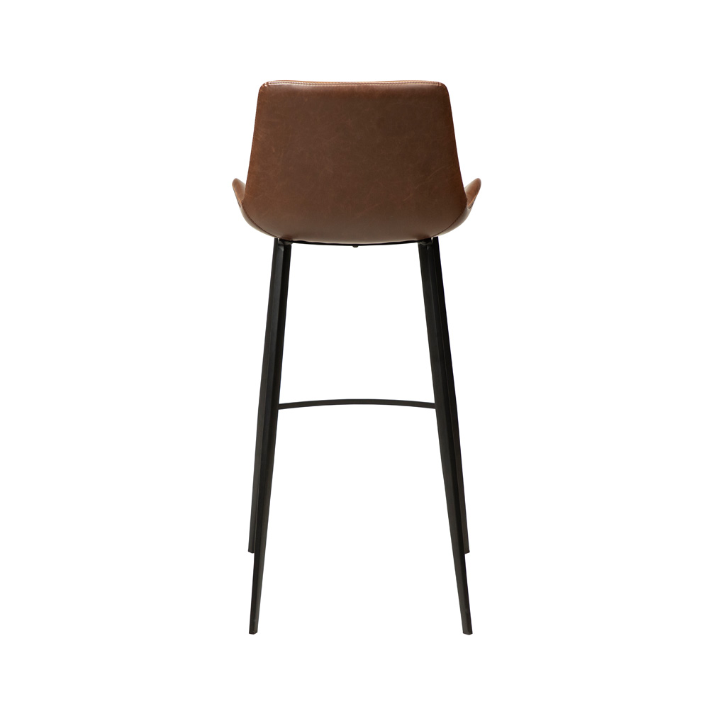 Danform_HYPE-BAR-STOOL_baarituoli_-vintage_cocoa_art_leather_w_black_metal_legs_02 - Edella