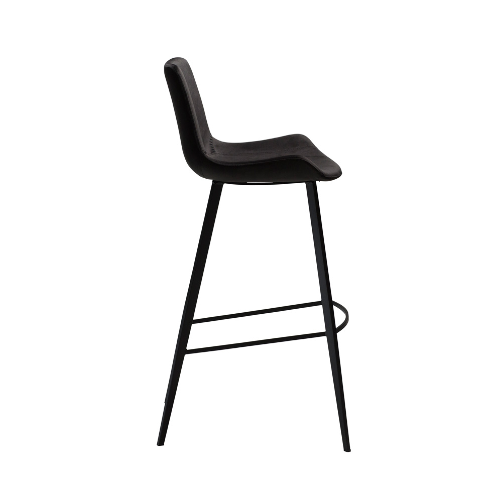 Danform_HYPE_BAR_STOOL_baarituoli_-meteorite_black_velvet_w_black_legs_05 - Edella