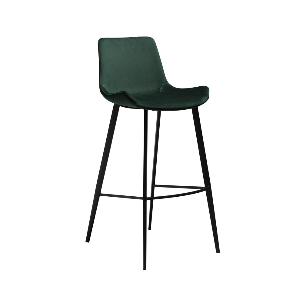 Danform_HYPE_BAR_STOOL_baarituoli_emerald_green_velvet_w_black_legs_01 - Edella