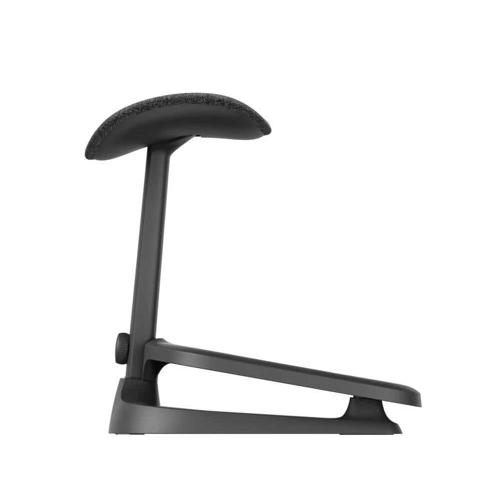 LiberNovo_Omni_StepSync_musta_jalkatuki_työtuoliin_toimistotuoliin_02 - Edella Compact indoor bike trainer with a padded seat and horizontal frame for stationary cycling